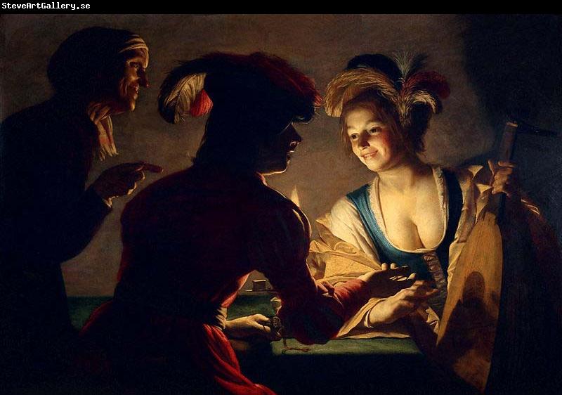 Gerard van Honthorst The Matchmaker by Gerrit van Honthorst